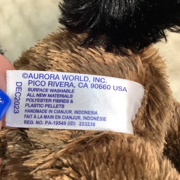 Aurora Mini Flopsie Clydesdale Brown and White Horse 8 Inch Plush 🐴 - Picture 7 of 7